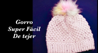 Gorro fácil y rápido a crochet para adultos paso a paso con guantes y cuello bufanda PUNTO FÁCIL