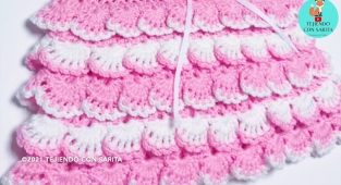 Vestido tejido a crochet paso a paso para niñas
